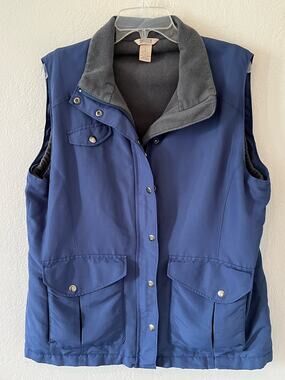 Duluth Trading Blue Fleece Lined Vest Women's Large